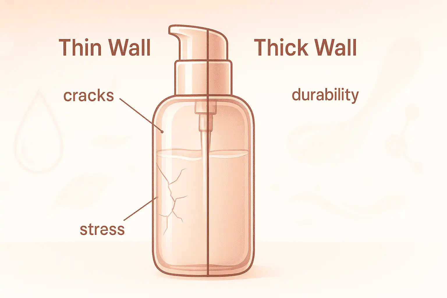Why Wall Thickness Matters: Stress Resistance in Plastic Airless Containers